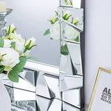 Decorative Wall Mirror Beveled Edge With Uneven Glass Frame