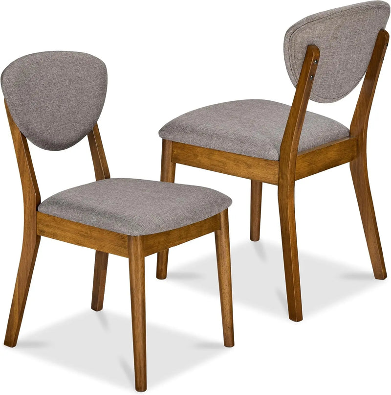 Mid Century Modern Upholstered Dining Chairs Set Of 2