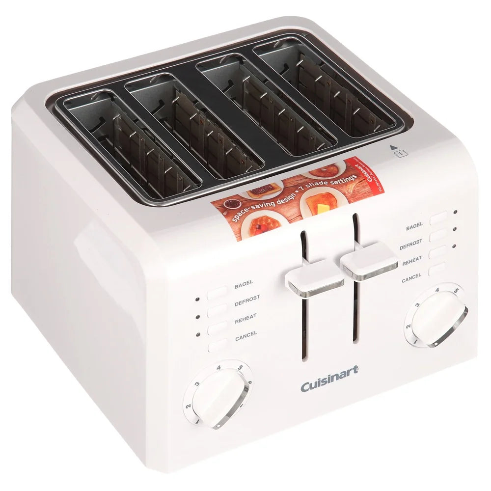 Compact Toaster With High Lift Dual Control Bagel Settings