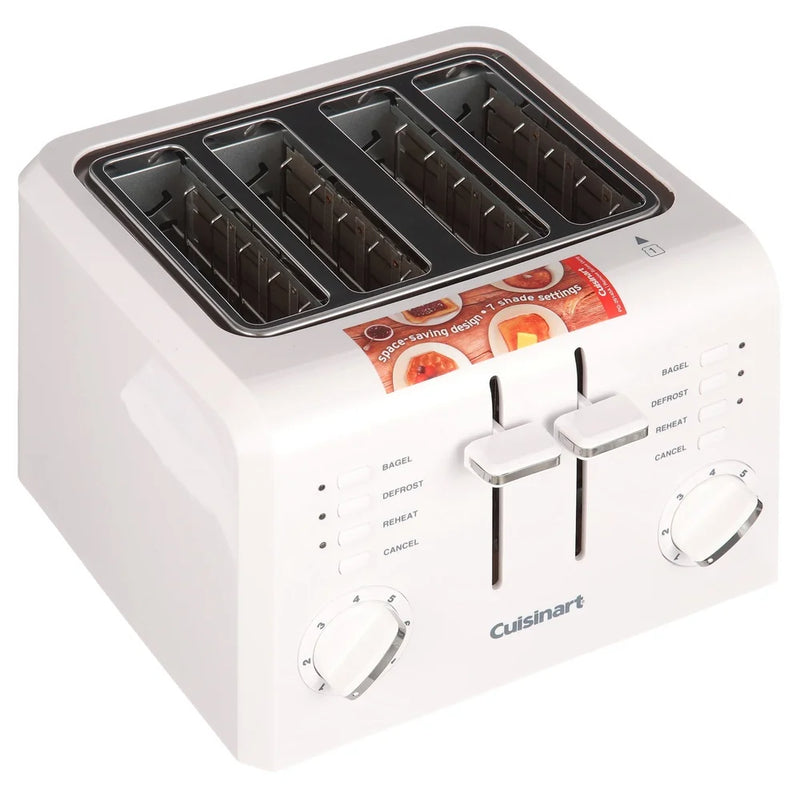 Compact Toaster With High Lift Dual Control Bagel Settings