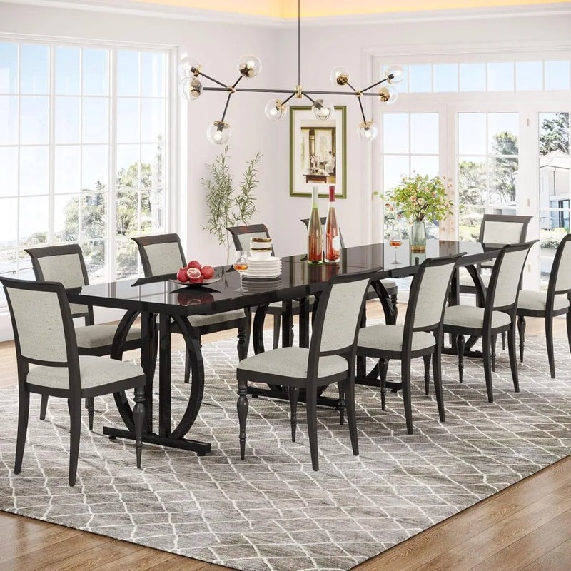 Modern Dining Table With Metal Frame For Six People