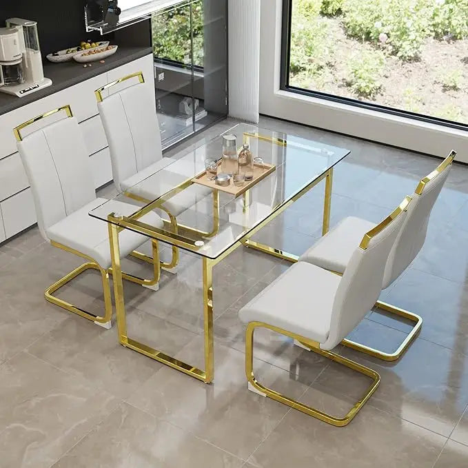 
Compact modern dining table set for apartments or small spaces

