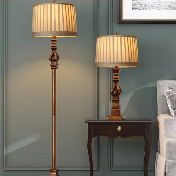 American Vintage Retro Floor Lamp with Remote Control