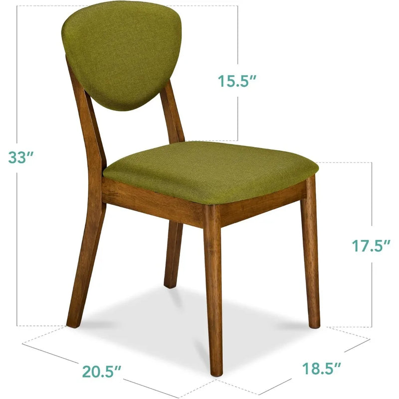 Mid Century Modern Upholstered Dining Chairs Set Of 2