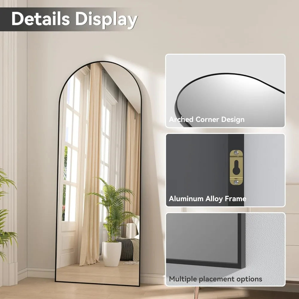 Suita Arch Top Rectangular Wall Mirror With Tempered Glass