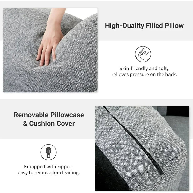 Mid Century Loveseat Upholstered Two Seater Sofa Lounge