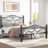 Heavy Duty Metal Bed Frame With Headboard And Footboard