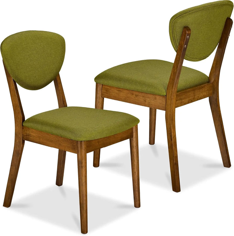 Mid Century Modern Upholstered Dining Chairs Set Of 2