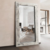 
Rustic wood rectangle full length mirror for bedrooms
