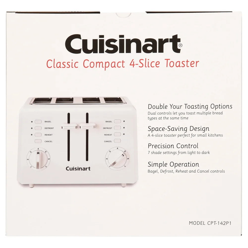 Compact Toaster With High Lift Dual Control Bagel Settings