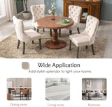 Velvet Dining Chairs Set of Six Tufted Nailhead Trim