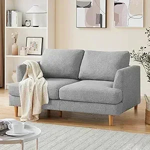 Mid Century Loveseat Upholstered Two Seater Sofa Lounge