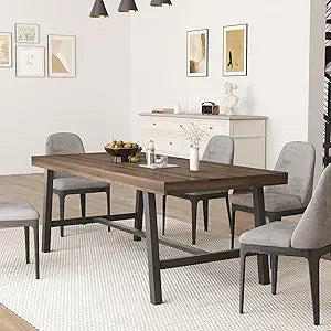 Farmhouse Rectangular Dining Table For Modern Dining Rooms