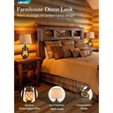Vintage Flickering Flame LED Lantern Lamps for Bedroom