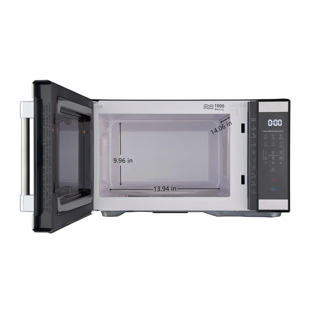 1000W Countertop Microwave With Touchpad And Sensor Cooking