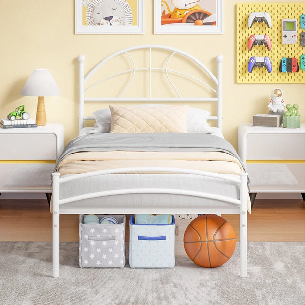 Basketball themed kids bed with storage solution