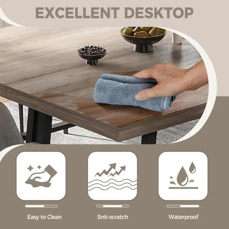 Farmhouse Rectangular Dining Table For Modern Dining Rooms