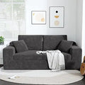 Modern Corduroy Loveseat Sofa in a Box for Small Spaces