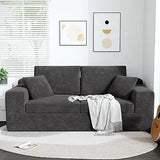 Modern Corduroy Loveseat Sofa in a Box for Small Spaces