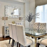 Decorative Wall Mirror Beveled Edge With Uneven Glass Frame