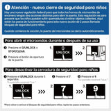 Countertop Microwave With LED Display And 10 Power Levels