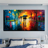 Abstract Landscape Canvas Wall Art With Pine Frame Gift