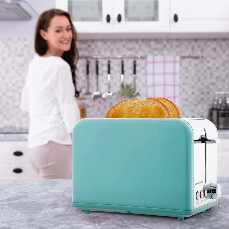 Stainless Steel Toaster With Extra Wide Slot And 6 Settings