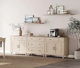 Rustic wood grain buffet cabinet for dining room decor