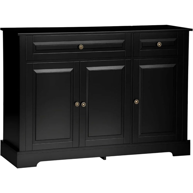Modern sideboard buffet cabinet with drawers and adjustable shelves