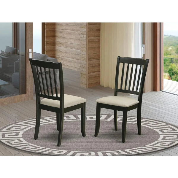 Linen Upholstered Wooden Kitchen Dining Chairs Collection