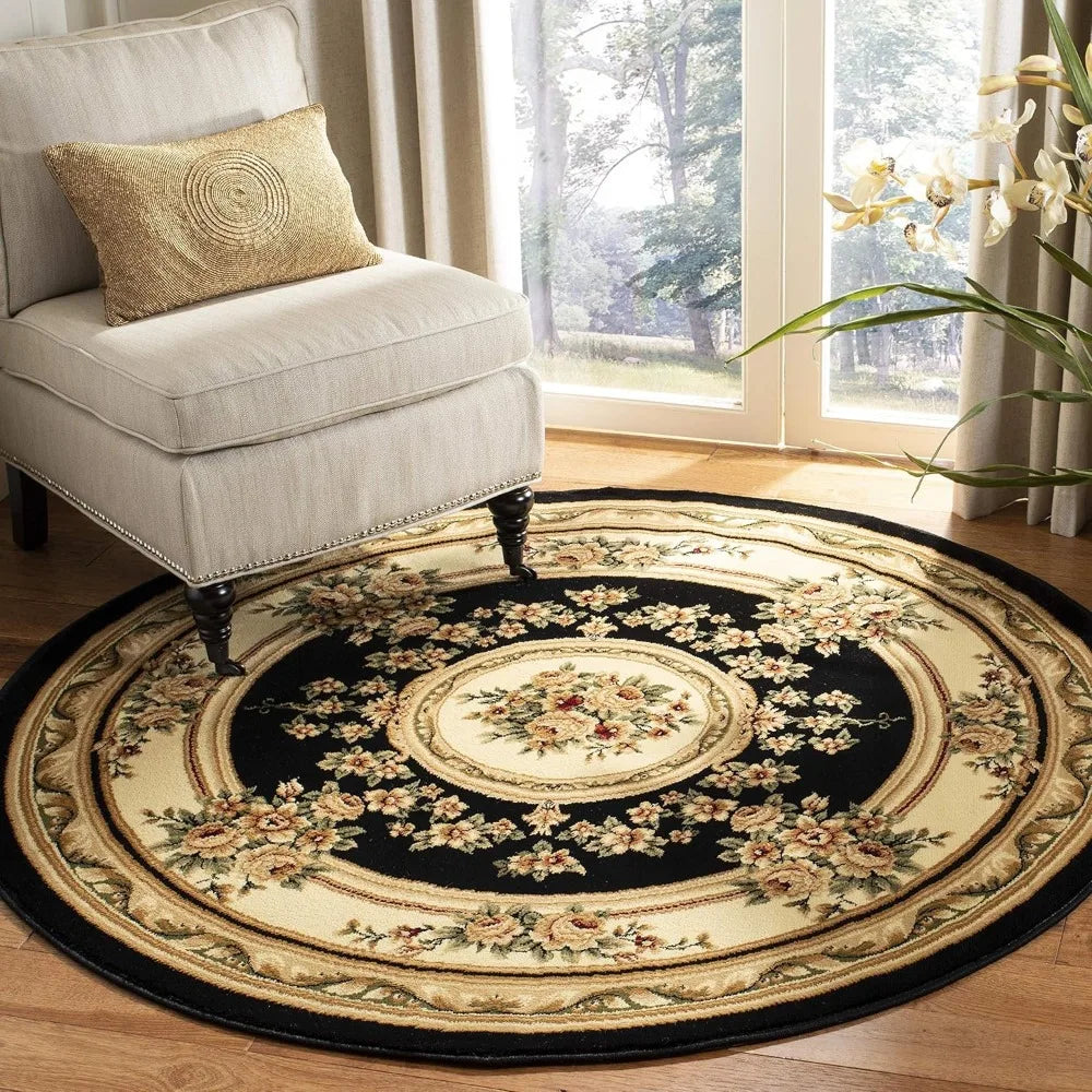 Lyndhurst Collection Area Rug Medallion Design Non Shedding
