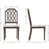 Farmhouse Dining Chairs Set of 2 Armless Upholstered French