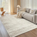Washable Faux Wool Area Rug For Living Room Non Slip