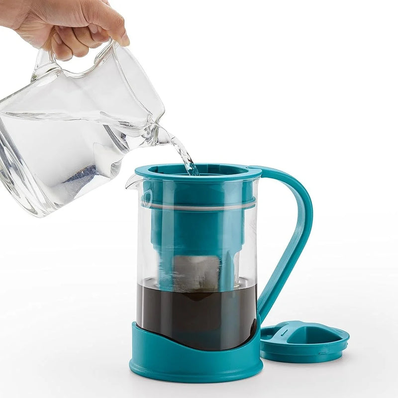Cold Brew Infuser Coffee Maker With Glass Carafe Filter