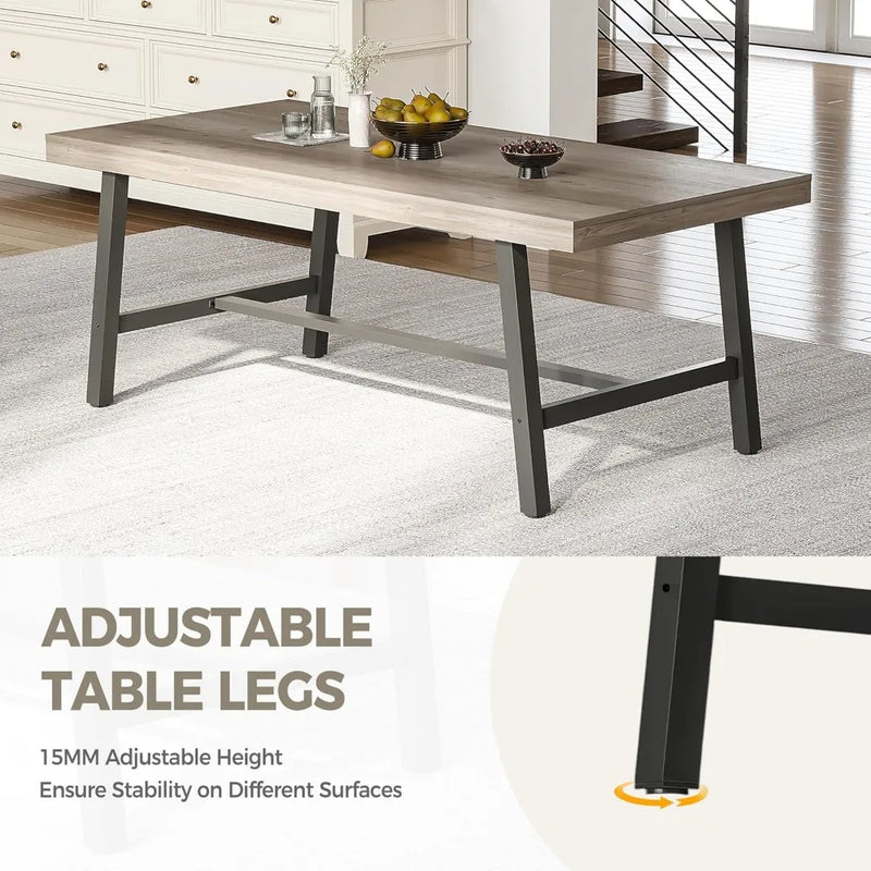 Farmhouse Rectangular Dining Table For Modern Dining Rooms