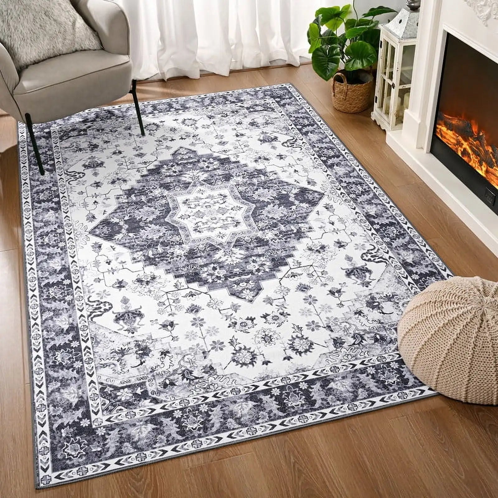 Soft Boho Rug For Living Room And Bedroom Persian Vintage