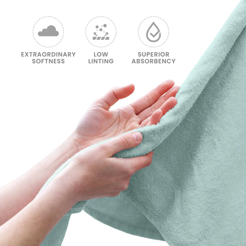Luxury 100 Percent Cotton Towel Set Absorbent Quick Dry