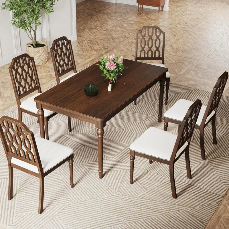 Farmhouse Dining Chairs Set of 2 Armless Upholstered French