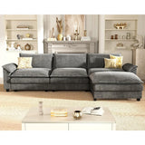 Modular Sectional Sofa With Reversible Ottoman Comfort