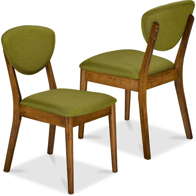 Mid Century Modern Upholstered Dining Chairs Set Of 2