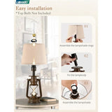 Vintage Flickering Flame LED Lantern Lamps for Bedroom