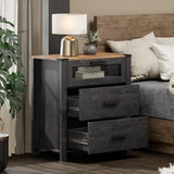 Three Drawer Nightstand With Storage For Bedroom Use