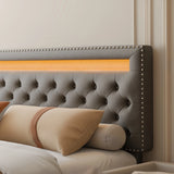 GEGOFORU LED Bed Frame With Storage Drawers And Headboard