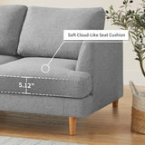 Mid Century Loveseat Upholstered Two Seater Sofa Lounge