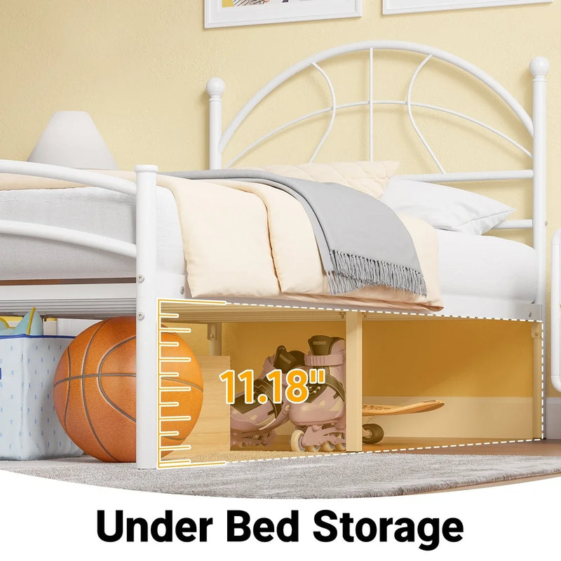 Under bed storage kids bed with basketball design