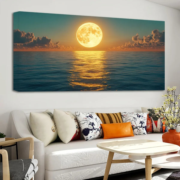 Mirrors and Frames/Stunning Ocean Sunsets Canvas Print with Solid Wood Frame