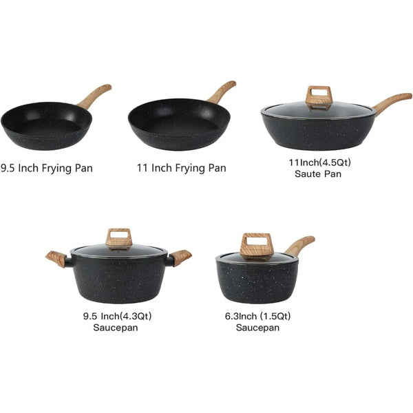 Nonstick Pots And Pans Set 16 Piece Cookware Collection