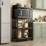 Four Tier Kitchen Baker's Rack With Rolling Wheels Cart