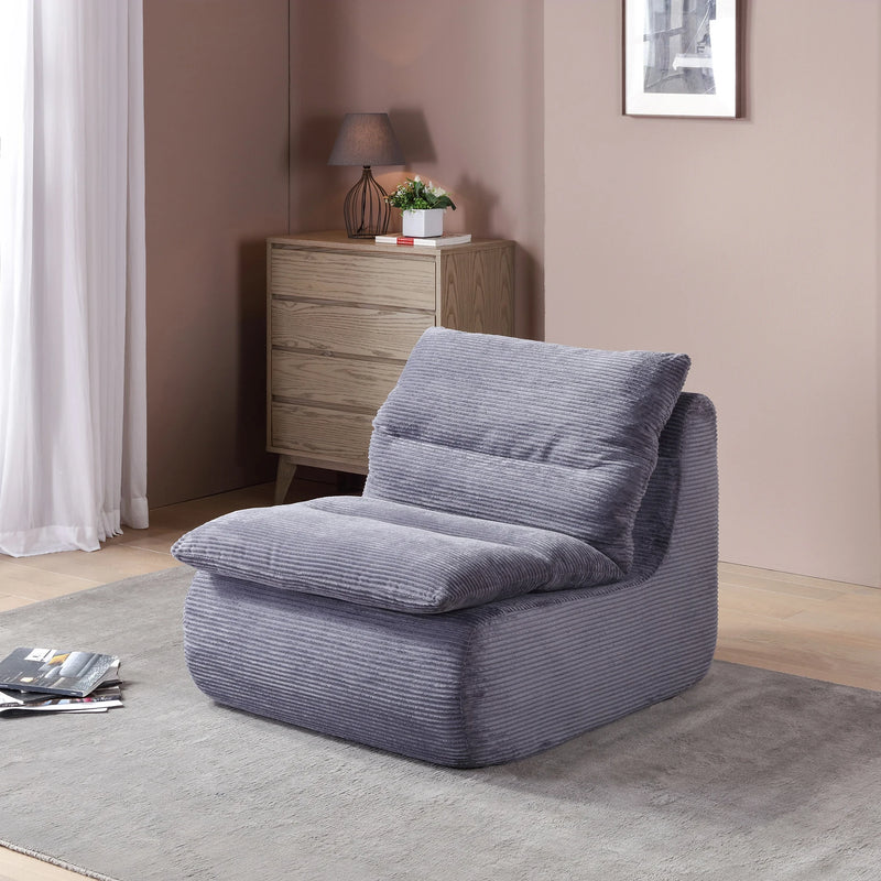 
Durable modern accent chair with padded seat and backrest
