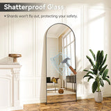 Suita Arch Top Rectangular Wall Mirror With Tempered Glass